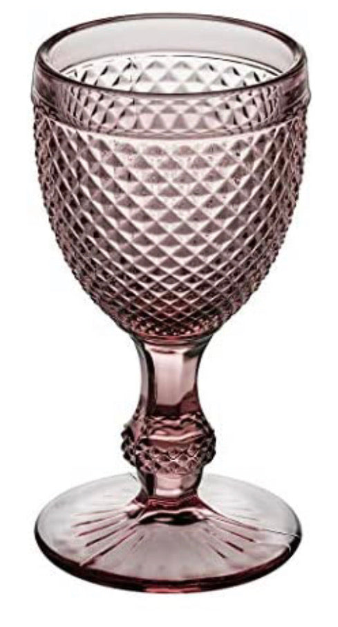 Set With 4 Water Goblets Pink-Bicos
