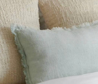 Anaya Soft Linen Pillow-Light Blue, Medium