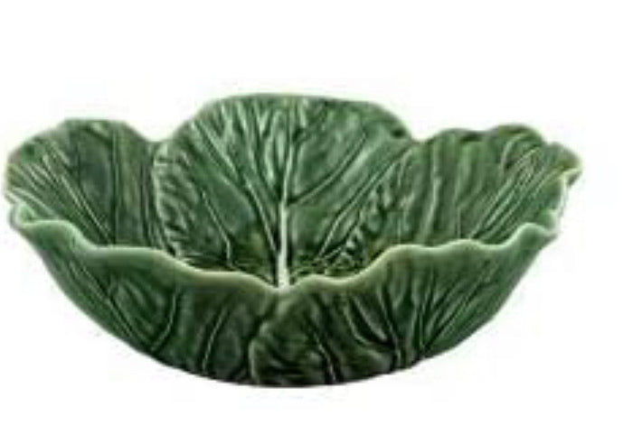 Bordallo Pinheiro Cabbage Bowl 27 Oz Individual Salad Bowl Green, Set of 2