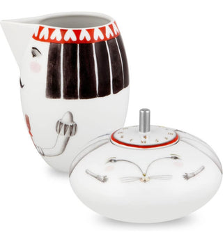 Vista Alegre Tea with Alice Set Sugar Bowl and Milk