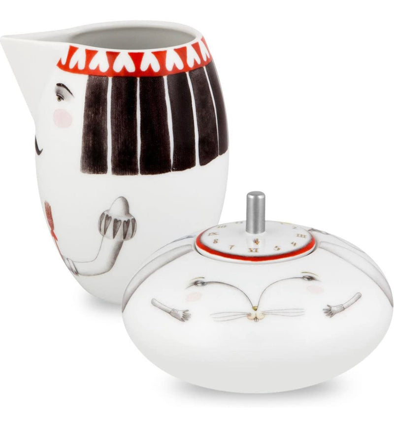 Vista Alegre Tea with Alice Set Sugar Bowl and Milk