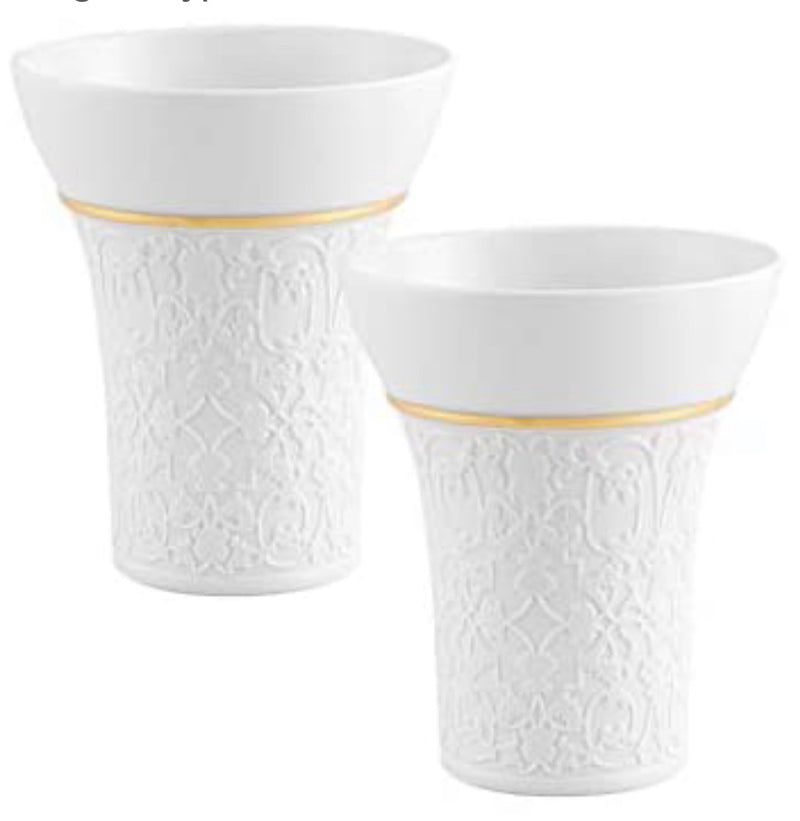 Vista Alegre Gryphus Glasses, Set of 2 Tumblers, White