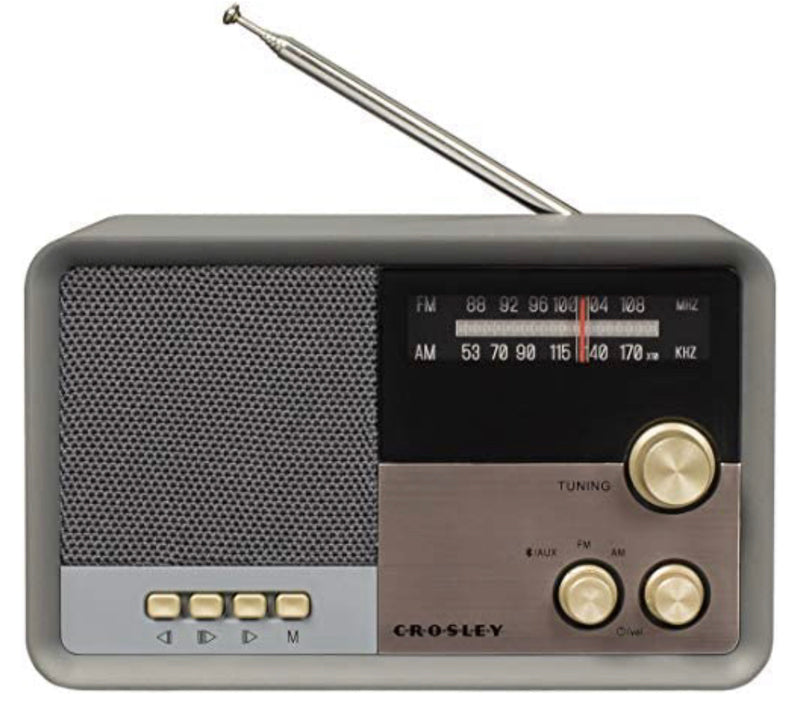 Crosley CR3036D Tribute Vintage AM/FM Bluetooth Radio, Charcoal