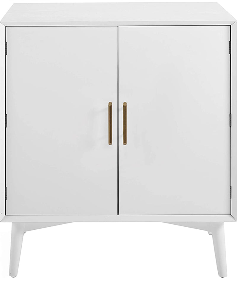 Crosley Furniture Landon Mid-Century Modern Bar Cabinet, White