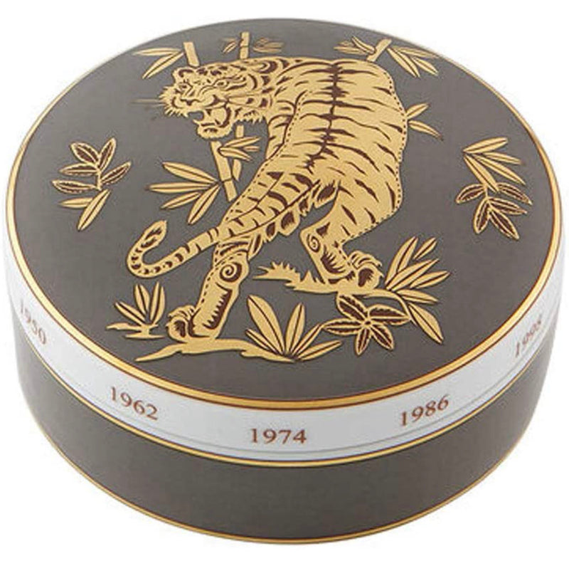 Vista Alegre Golden Large Round Box | Tiger