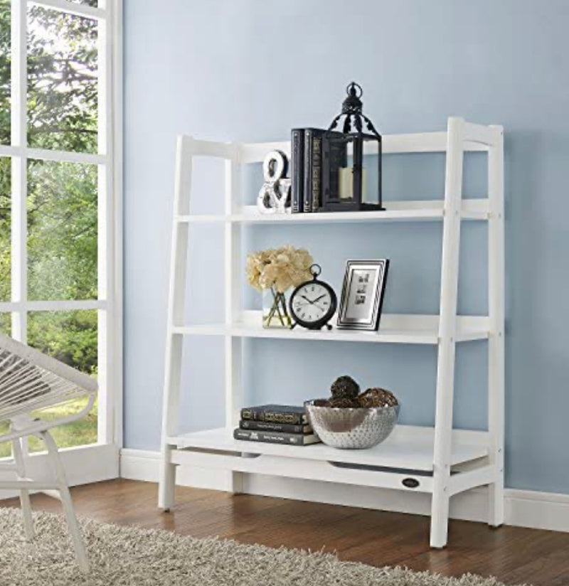 Crosley Furniture Landon Wide Etagere Bookcase, White