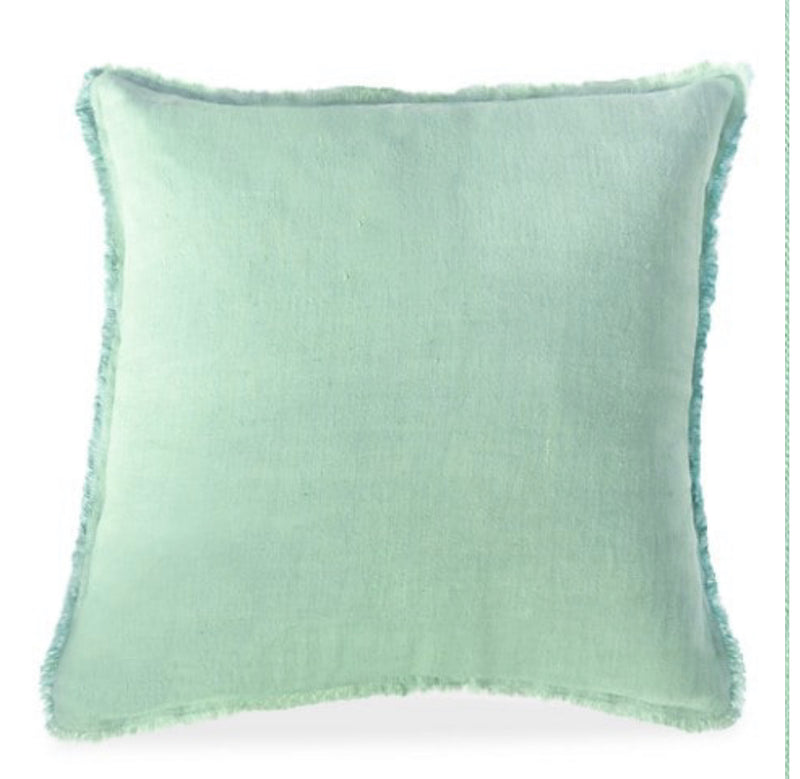 Anaya Soft Linen Pillow Mint Green- Medium