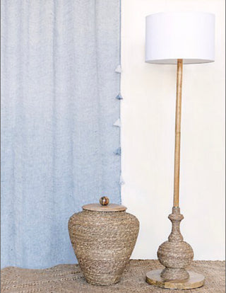Anaya Chambray Linen Tassel Curtain