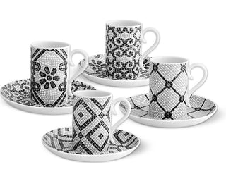 Set 4 Coffee Cups & Saucers - Calcada Portuguesa