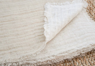 Anaya Crinkled Double Weave Linen Throw
