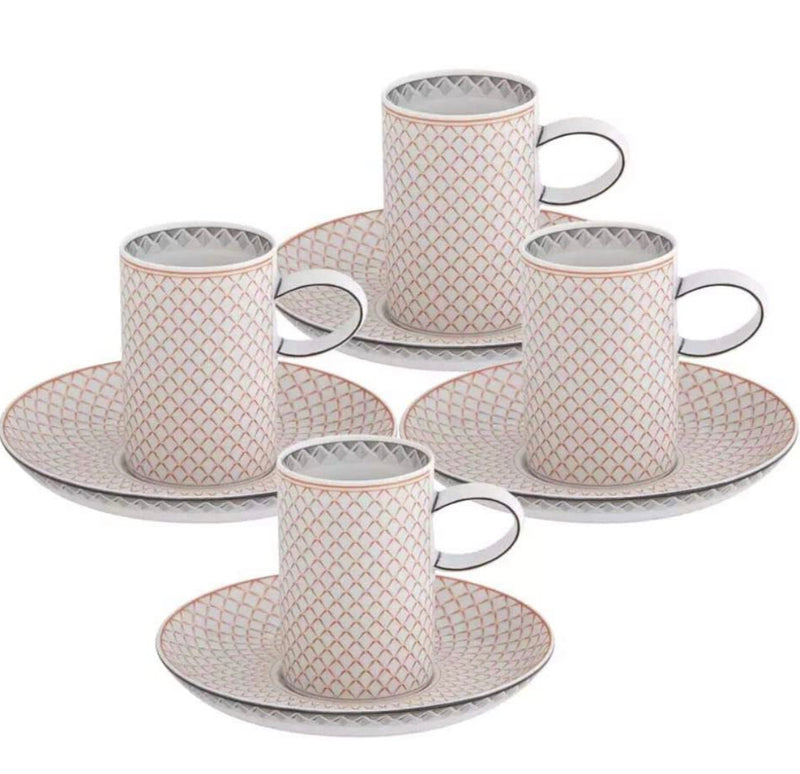 Vista Alegre Maya Cup & Saucer, Set of 4
