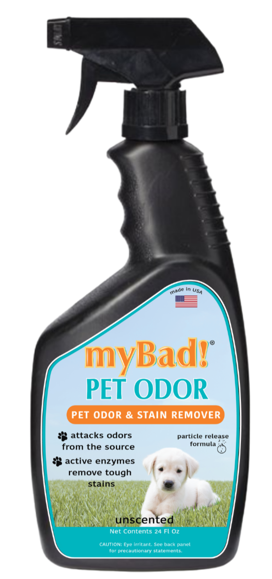 my Bad! Pet Stain & Odor Eliminator 2 Pack - Spray 24 oz each, Eliminates Pet Odor and Stains
