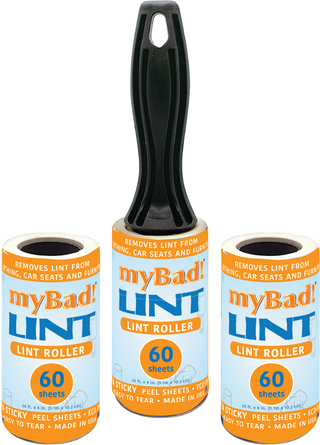 my Bad Lint Roller 3 Pack - 1 Handle 3 Refills