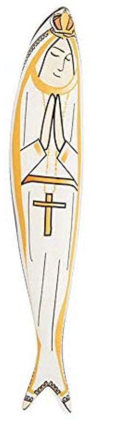 Bordallo Pinheiro Our Lady of Fatima Sardine Figure Wall Art