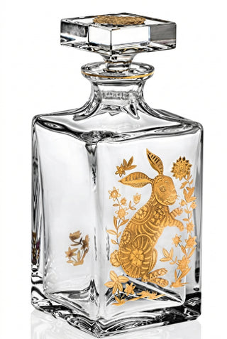 Vista Alegre Golden Whisky Decanter W/Gold | Rabbit