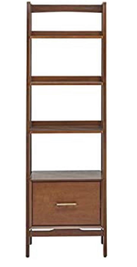 Crosley Furniture Landon Small Etagere Bookcase, Mahogany