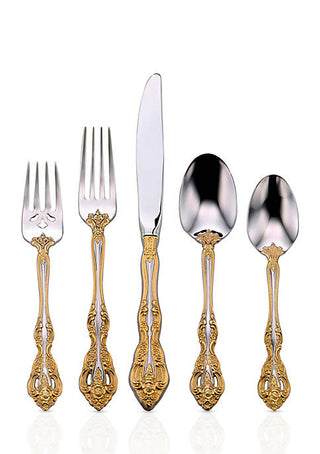 Oneida Golden Michelangelo 5 Piece Fine Flatware Set, Service for 1