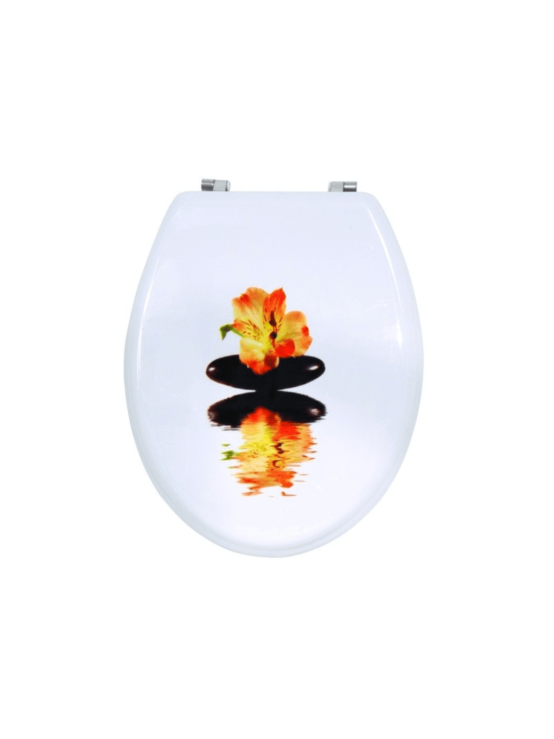 MSV Toilet Seat MDF MANILA White - Stainless Steel Hinges