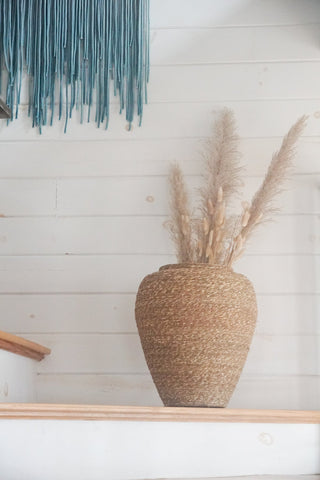 Natural Seagrass Rope Jars Large