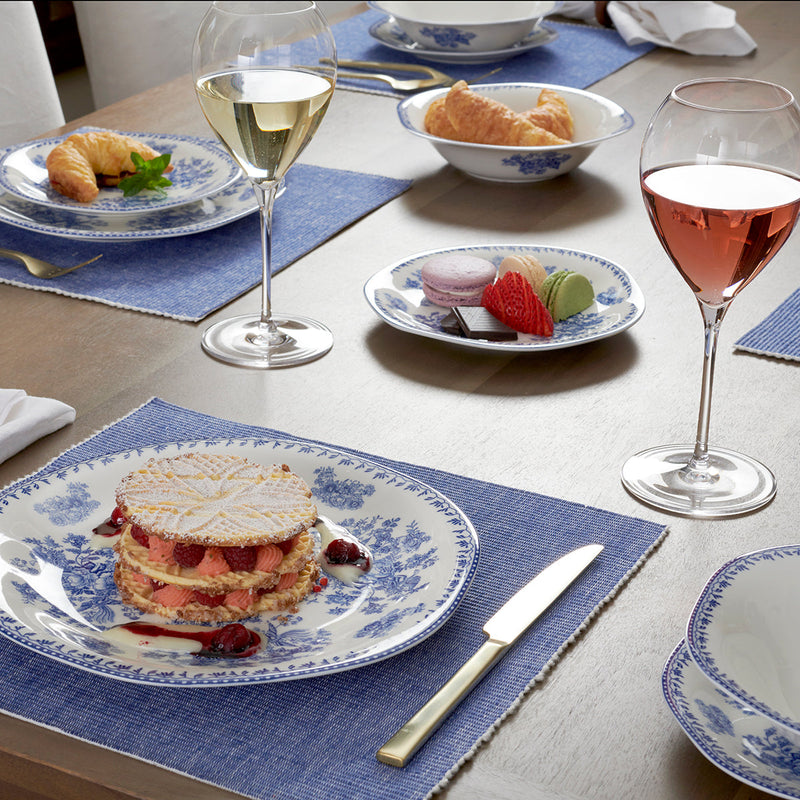 Trillia Garden Blue 12 Piece Dinnerware Set, Service for 4