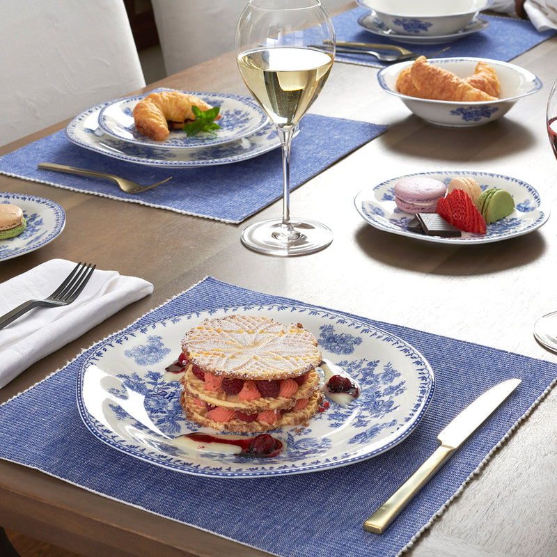 Trillia Garden Blue 12 Piece Dinnerware Set, Service for 4