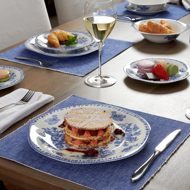 Trillia Garden Blue 12 Piece Dinnerware Set, Service for 4