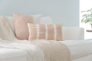 Pink Ombre Down 20x20 Linen Pillow