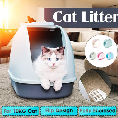 Large Cat Full-closed Cat Litter Box Anti Splash Flip Design home-place-store.myshopify.com [HomePlace] [Home Place] [HomePlace Store]