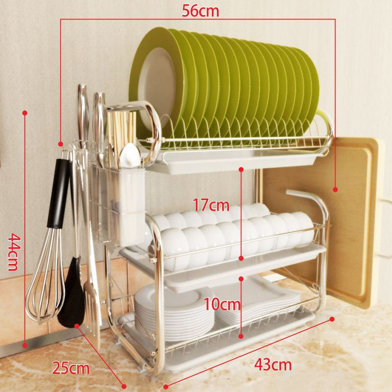 3 Tiers Dish Drying Rack Storage home-place-store.myshopify.com [HomePlace] [Home Place] [HomePlace Store]