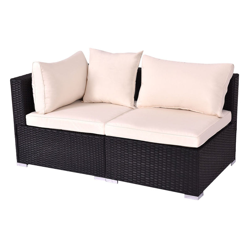 Black Outdoor Patio Rattan Furniture Combination Cushion Wicker home-place-store.myshopify.com [HomePlace] [Home Place] [HomePlace Store]