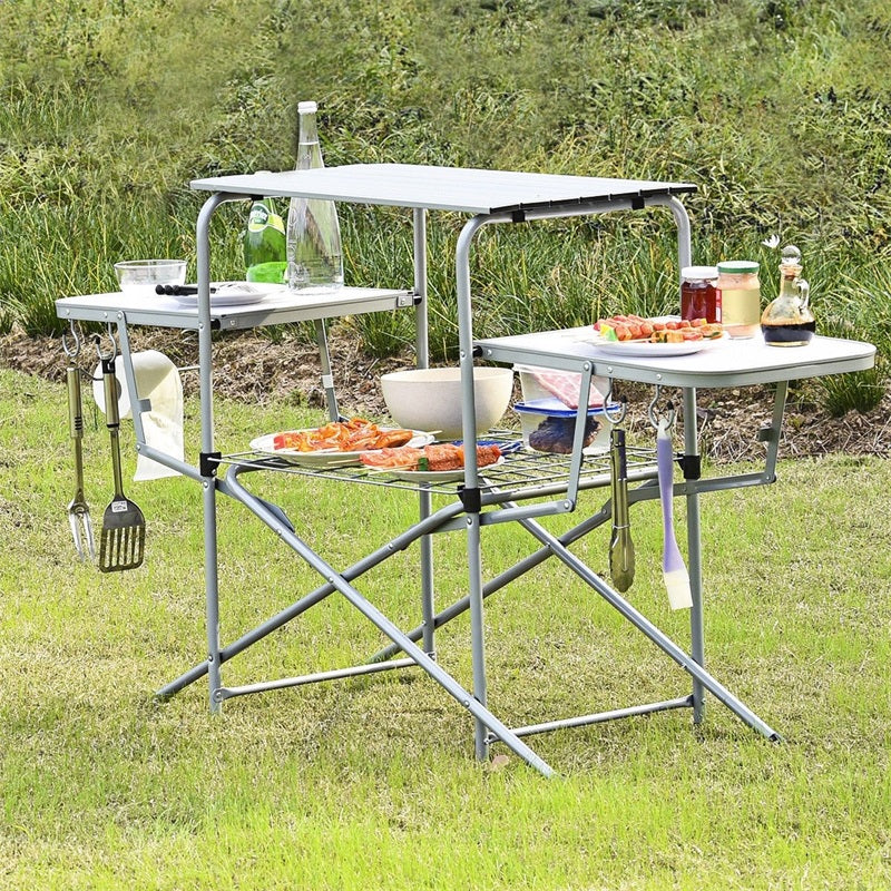 Foldable Camping Outdoor Kitchen Grilling Stand BBQ Table home-place-store.myshopify.com [HomePlace] [Home Place] [HomePlace Store]