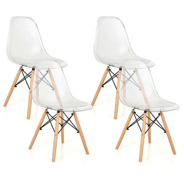 Home Outfitters Modern Shell Set of 4 Dining Chairs