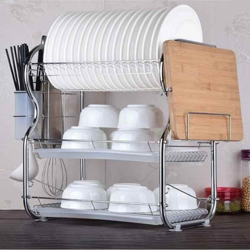 3 Layer Stainless Steel Dish Rack home-place-store.myshopify.com [HomePlace] [Home Place] [HomePlace Store]