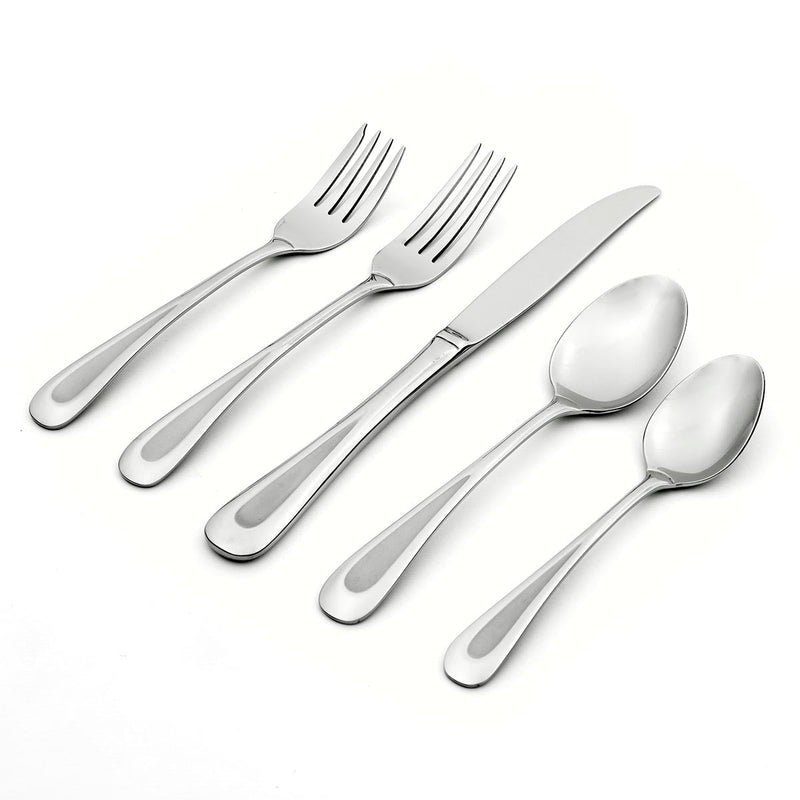 Oneida Satin Sand Dune 45 Piece Everyday Flatware Set, Service for 8