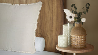 Jute Rope + Cane Wicker Vase