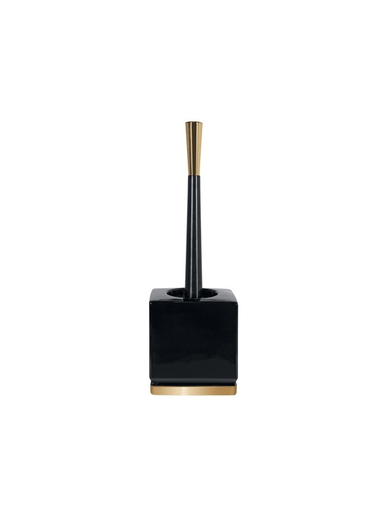 Spirella Toilet Brush with ROMA Black & Gold Ceramic Holder
