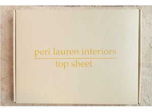 peri lauren interiors Bamboo Cotton Sateen Fitted Top Sheet Grey