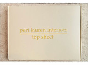peri lauren interiors 300TC Cotton Sateen Fitted Top Sheet Ivory