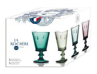Bee Set of 4 Wine Glass Multi-Colors